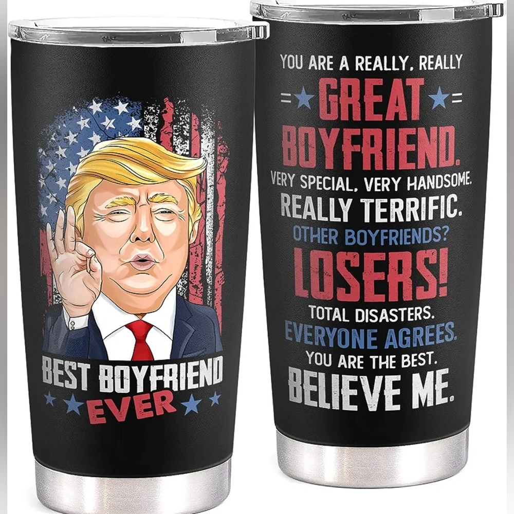 I love You Gifts for Him - Gift for Boyfriend - 20 Oz Boyfriend Tumbler Trump